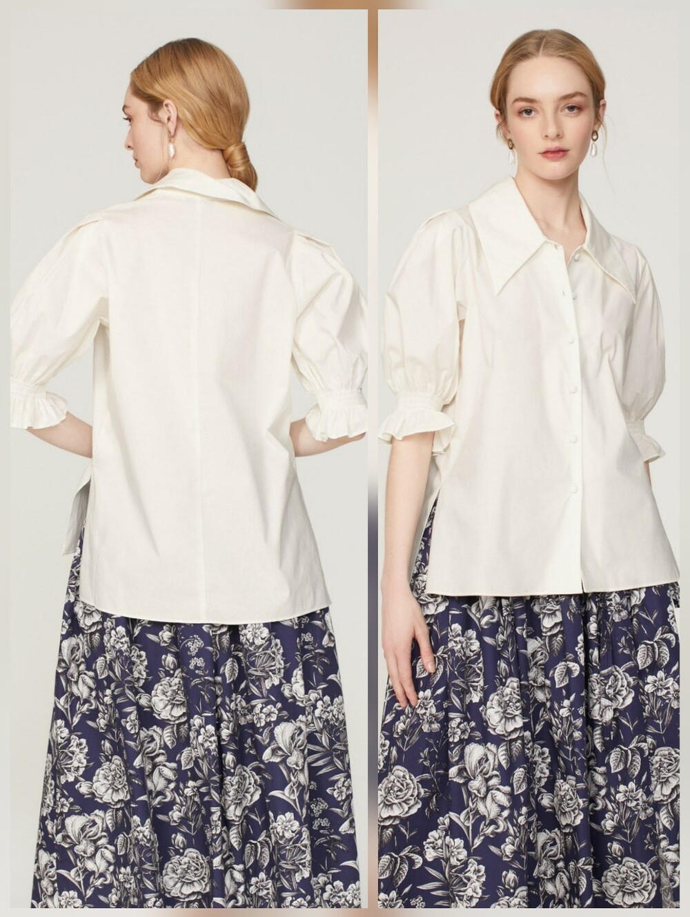 Adam Lippes x RTR Oversized Collar Top Cotton Size 0